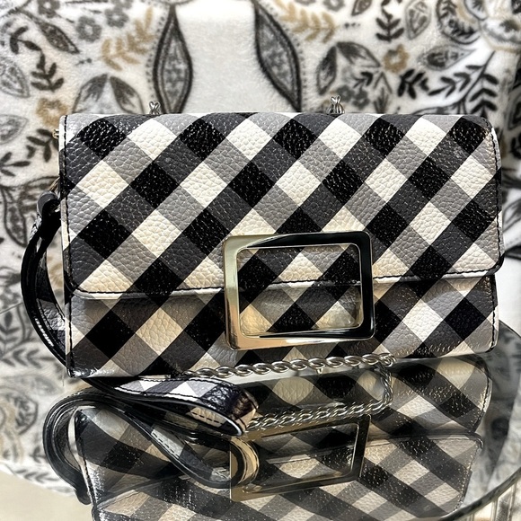 Talbots Women’s Gingham Leather Wristlet Wallet - Picture 15 of 15